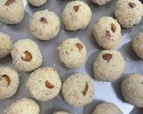 A picture of step 5 of Rava ladoo.