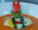 A picture of step 10 of Crab bisque.
