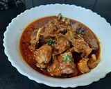 A picture of step 3 of Laal maas rajasthani recipe.
