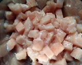 A picture of step 2 of Mediterranean Style Bite-size Pan-fried Chicken.