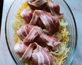 Sült csirkecomb krumpli ágyon recept fázis 5 fotója
