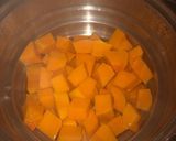 A picture of step 1 of Chicken and butternut squash pasta.