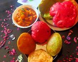 A picture of step 4 of Colourful pooris.