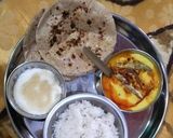 A picture of step 9 of Special boondi kadi with rice.