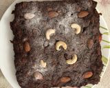 A picture of step 7 of Eggless Christmas cake.