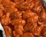 A picture of step 2 of Buffalo Wings with home-made Blue Cheese Dip.