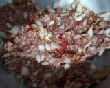 Foto del paso 3 de la receta: Hamburgesa casera de cebolla, morrón y barbacoa