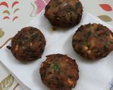 A picture of step 4 of Spinach peanut cheese tikkis.