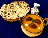 A picture of step 10 of Suran Koftas made in Appe Pan with Smoky Flavoured Makhani Gravy.