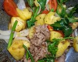 Hình bước làm 4 của món Bò Xào Thơm Cà