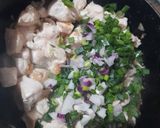 Foto del paso 3 de la receta: Fideos con crema de puerro y pollo