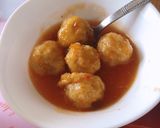 Hình bước làm 2 của món Cá thác lác bọc trứng cút sôt cà