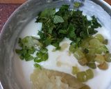 A picture of step 2 of Raw mango & grapes raita.