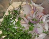 A picture of step 1 of Onion Pakoda.