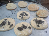 Mini panqueques de avena y galletas oreo