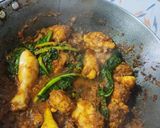 A picture of step 12 of Kashmiri kadam Saag Chicken.