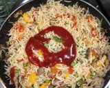 A picture of step 3 of Mexican Rice.
