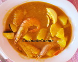 Foto del paso 7 de la receta: Rape con patatas, gambones y frutos del mar