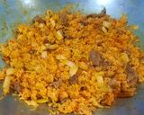 Hình bước làm 6 của món Cơm chiên kim chi