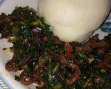 A picture of step 3 of Water leaf and ugu soup.