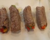 Foto del paso 6 de la receta Rollitos de ternera con pimientos en salsa de vino blanco