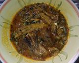 A picture of step 4 of Light Ogbono soup.