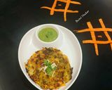 A picture of step 2 of Paneer rostie.