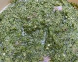 A picture of step 1 of Green Chicken Biryani.