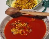 Zelleres paradicsomleves, sajtos, kukoricatallérokkal (vegán) recept fázis 6 fotója