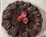 عکس مرحله 1 از دستور کیک کره ای شکلاتی با فیلینگ گاناش