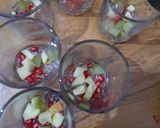 A picture of step 6 of Apricot & custard fruits shots.