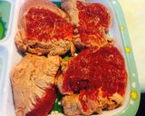 Hình bước làm 1 của món Thịt bò chiên bột thái lát