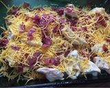 A picture of step 4 of B.R.C. Cheese Fries.