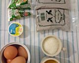 Foto langkah ke 3 dari resep Brownies Ketan Hitam Kukus Topping Green Pea Powder.