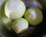 A picture of step 1 of White Kohlrabi.