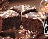 A picture of step 8 of Eggless Chocolate Cake.