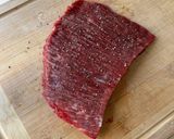 A picture of step 1 of Steak Garlic Noodles.
