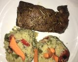 Foto del paso 7 de la receta: Flap Iron Steak a la parrilla con “arroz” de coliflor