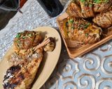 Grill csirkemell őszi mártásban és hasselback krumplival recept fázis 9 fotója