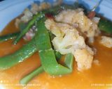 Foto del paso 5 de la receta: Velouté de ajos y jamón con coliflor y judías verdes