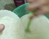 A picture of step 4 of Basic vanilla sponge.