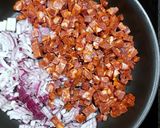 Une image de l'étape 2 de Poivrons farcis au riz et chorizo.