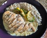 Foto del paso 9 de la receta: Pollo a las hierbas con salsa de choclo y arroz
