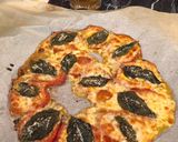 A picture of step 5 of Roasted Caprese Salad.
