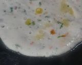 A picture of step 3 of Vegetable urad dal dosa.