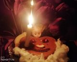 A picture of step 8 of Halloween spooky cake.