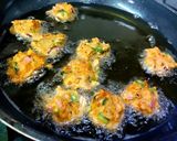 A picture of step 3 of Cheesy Chicken and Mixed Veg Fritters.