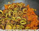 A picture of step 5 of Dry Karela fry sabzi.