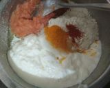A picture of step 1 of Hari moong dal chila.