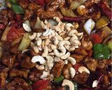 A picture of step 7 of Kung Pao Chicken.